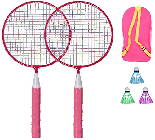MOREMON® 2 Pcs Set Badminton Racket for Kids - Baby Badminton Aluminium Toy Set for Children with Multicolour Shuttlecocks and Backpack, Multicolor AZ108 (B09186XWR1) Amazon Price History, Amazon Price Tracker