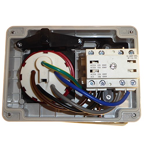 32 Amp 415V 5 Pin Interlock Socket Switched 3P+N+E 3 Phase Red