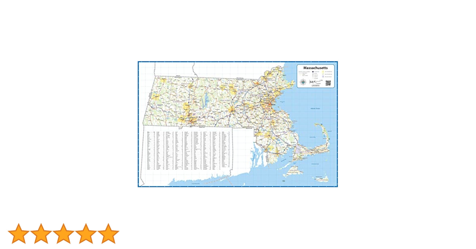 amazon-com-massachusetts-laminated-wall-map-36-wide-x-23-high-office-products for Free Printable Map Of Massachusetts Amazon.com: Massachusetts Laminated Wall Map (36” wide x 23” high) : Office Products for Free Printable Map Of Massachusetts