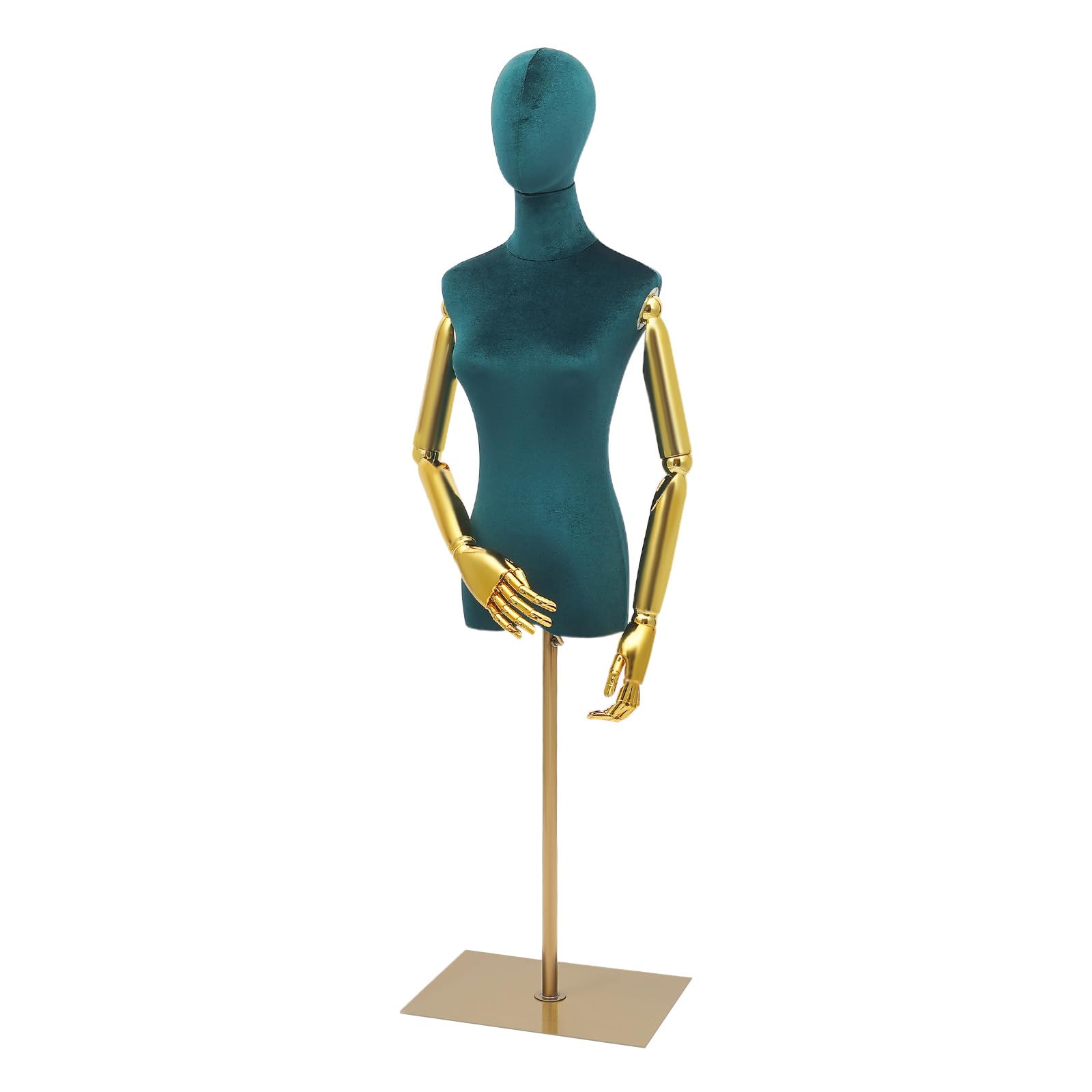 150-200cm Höheneinstellbar Weibliche Schaufensterpuppe kleiderpuppe Büste | Mannequin Torso Schaufensterpuppe Körper mit Armen & gusseiserner Basis, Schneiderbüste S 36cm, B 82cm, H 79cm, T 60cm