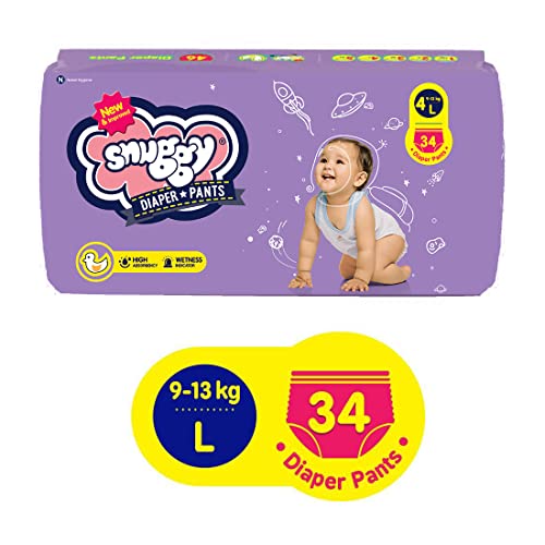 Snuggy Baby Diaper Pants Large 34 Count (Pack of 1)