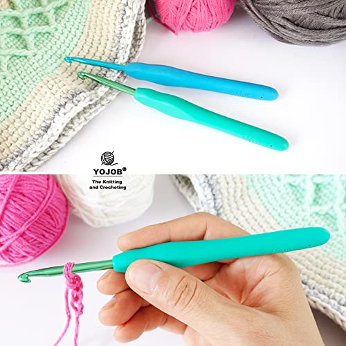 Image of YOJOB 2Pack Size G / 4mm, 7 /4.5mm Crochet Hooks, Super Smooth & Ergonomic for Beginner and Advanced (4.0mm, 4.5mm)