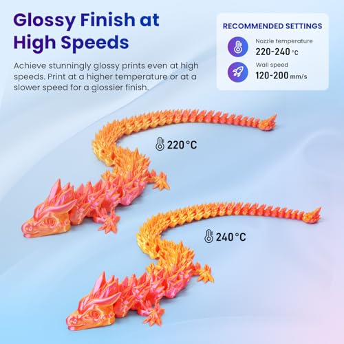 Image of FLASHFORGE Silk Bi-Color PLA Filament 1.75mm, Coextrusion Pink Yellow Dual Color Multicolor 3D Printer Filament, Enchanting Silk Finish with 360 Multicolor Shifting Color Effect