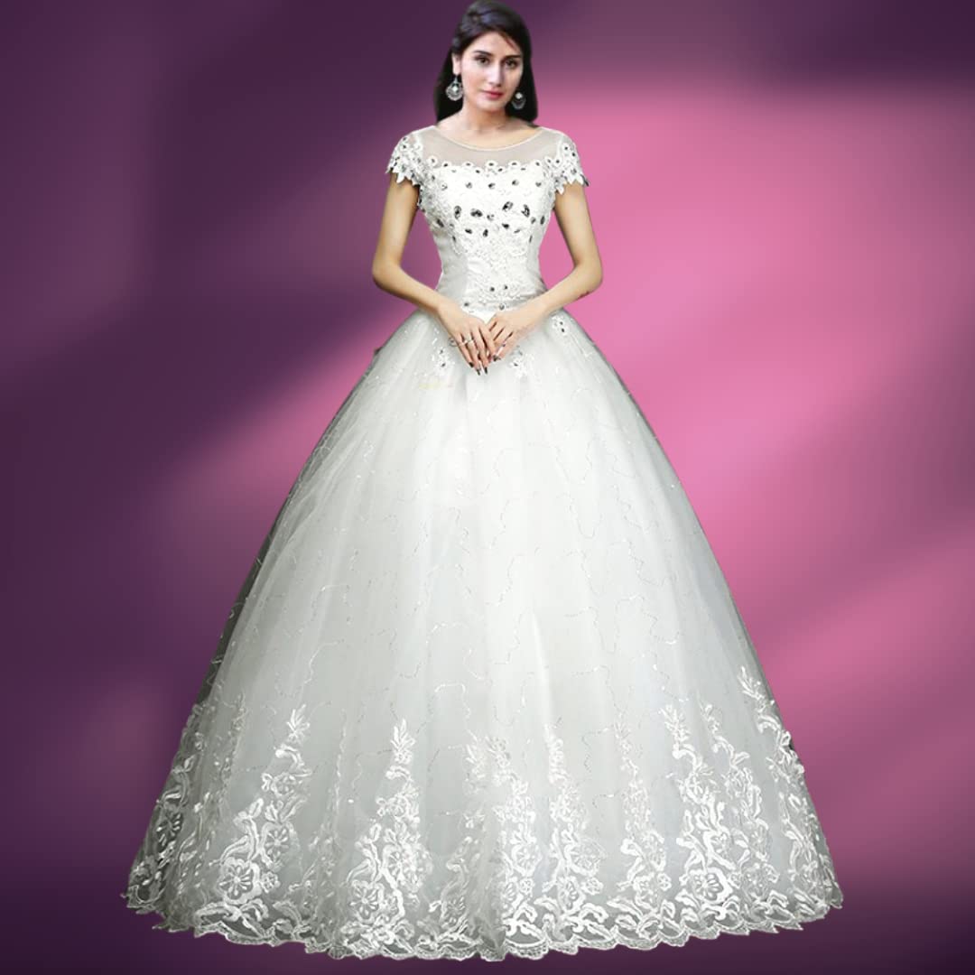 Gownlinkwhite Full Stitched With Layers Christian Wedding Catholic