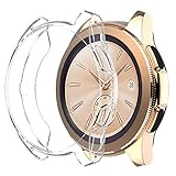 JZK Case Compatible with Galaxy Watch 42mm, Soft Plated TPU All-Around Protective Bumper Cover Case for Samsung Galaxy Watch 42mm Smartwatch Accessories,Clear