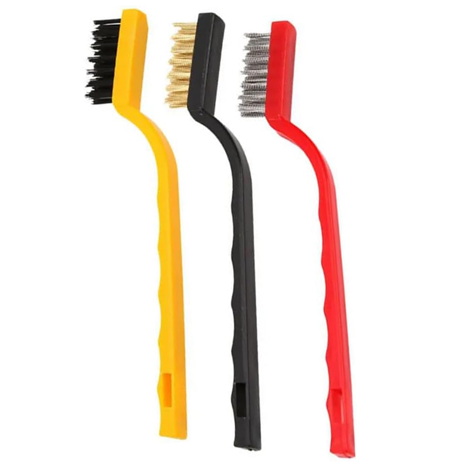 SpiderJuice 3Pc Multipurpose Metal Wire Stiff Scrubber Cleaning Brush of Brass Stainless Steel & Hard Nylon Bristles for Kitchen Gas Stove Knob Burner Stand Clogged Tap Rust Removing Scraping Slag-image-28