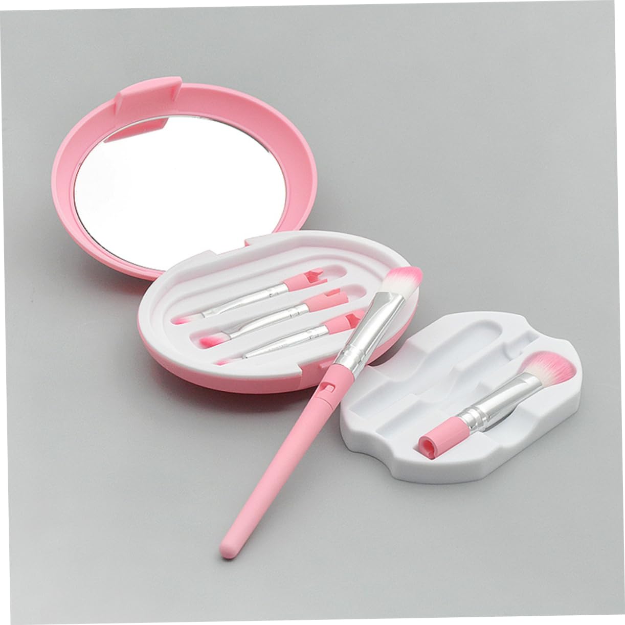 Angoily Complete Makeup Brush Set Eyeshadow Brushes 5 Pcs Labeled Kit for Women Portable Eye Makeup Brush Set