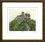 Handsignierte, handkolorierte Originalradierung der Motivgröße 20 x 26 cm