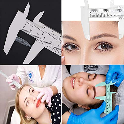 Calibrador Vernier Plástico Mini Doble Escala miniatura 6