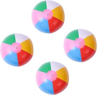EXQUIMEUBLE 4Pcs Inflatable Beach Ball Beach Toys for Kids Balls for Kids PVC Beach Ball aldult Child Toy Ball