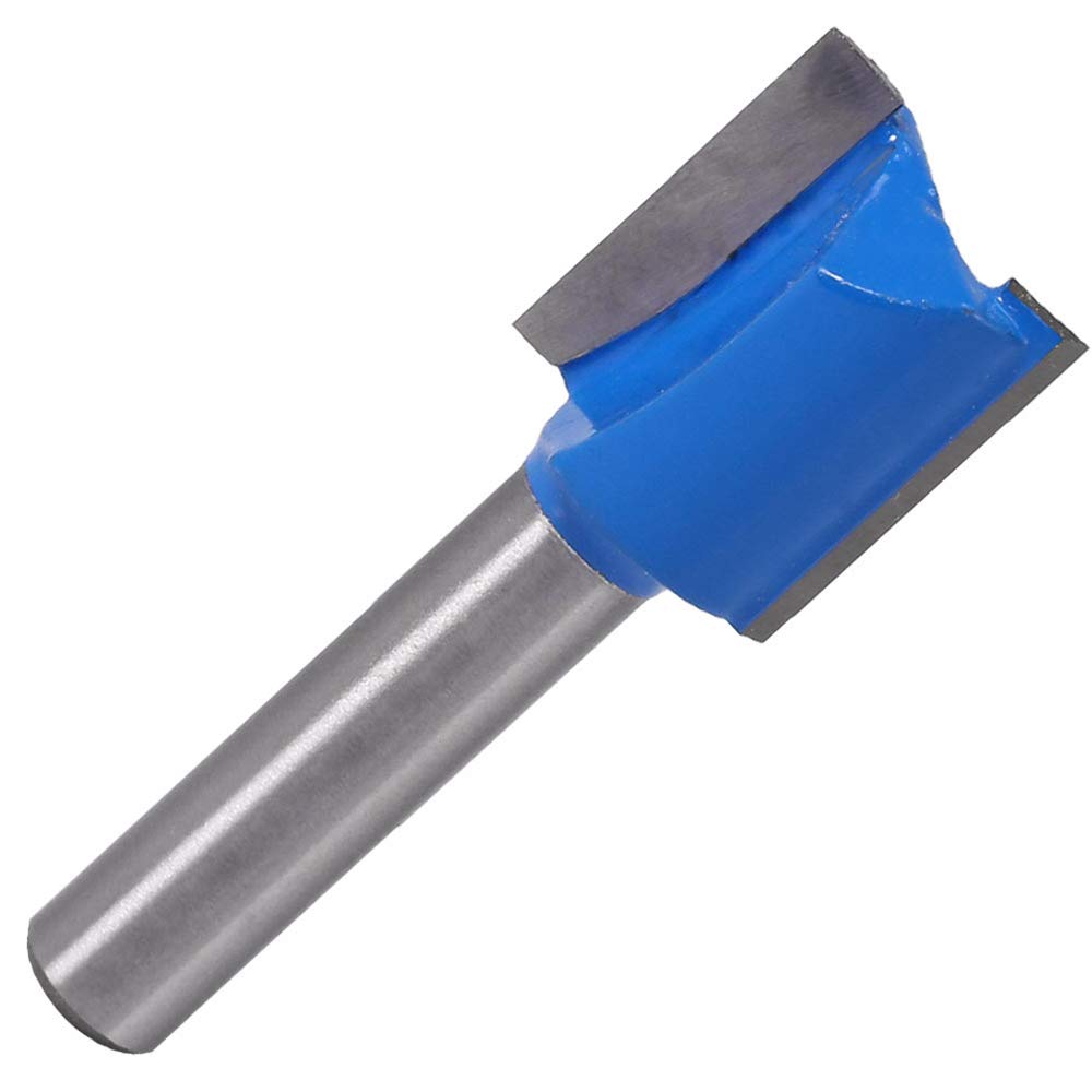 ASNOMY 7Pcs Fraise droite à queue de 8 mm, 6mm 8mm 10mm 12mm 14mm 18mm 20mm de diametre Fraise à Bois Routeur à Coupe Droite Flush Trim Pattern Router Pour le Travail du Bois