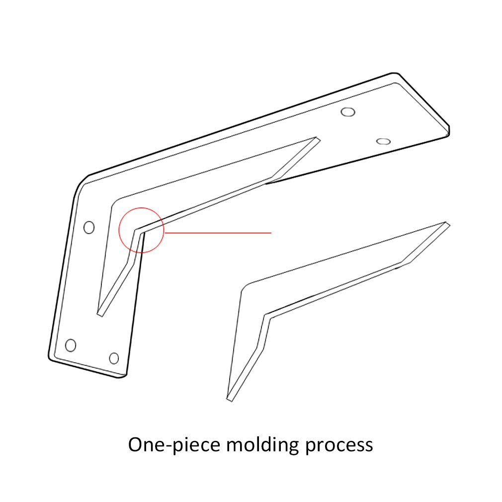 Soportes para estantes Triangulares de ángulo Recto de Hierro Resistente para Pared, Lavabo de Cocina, baño, Banco de Trabajo Industrial, Soportes para estantes de encimera de mármol, Carga máxima: