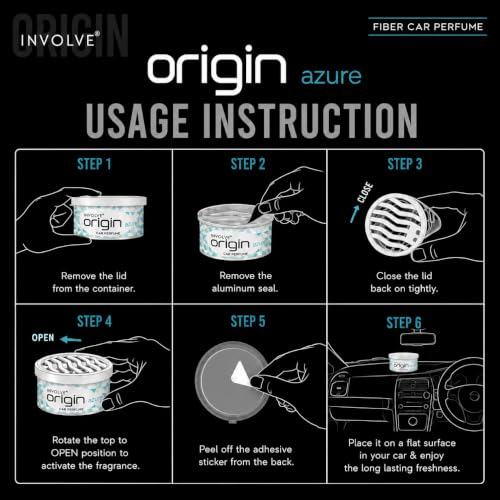 Image of Involve Origin Azure Premium Car Air Freshener | Leak-Proof Car Perfume | Long-Lasting Fresh Fragrance | Car Interior Freshener | Car Accessories