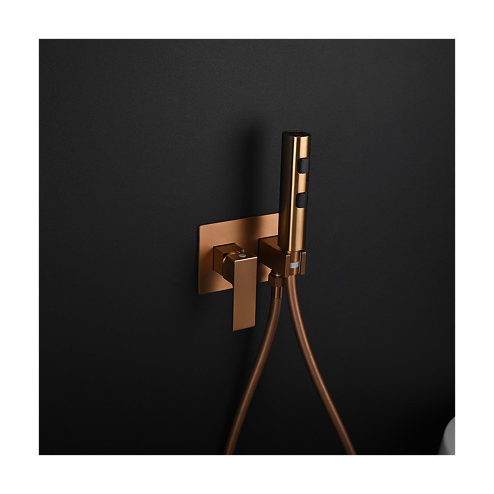 SWHC Bidet Sprayer for Toilet, Brass Handheld Sprayer Kit Cloth Diaper Sprayer Set Wall-Mounted Bidet Sprayer High Pressure Handheld Bidet Sprayer for Toilet Hot and Cold Water