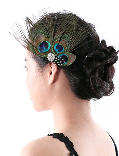 Aukmla Peacock Feather Headband, Hair Accessories for Women and Girls on Party and Evening.,multi,Free Size