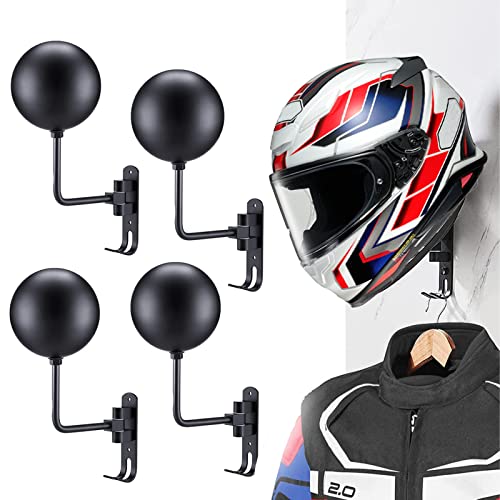 motofans helmhalter Wand Wandmontage, Motorradhelm, Huthalterung, aus Aluminiumlegierung (4 Stück)