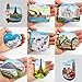 yqs Magneti per Frigorifero Magnete per Frigorifero 3D in Resina 9 Pezzi San Francisco Londra Parigi Giappone Grecia Sydney Bali Souvenir