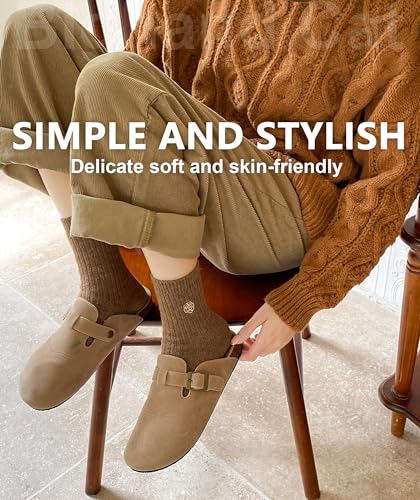 Image of IIG Cute Warm Wool Socks for Women Super Cozy Thick Crew Winter Socks Gifts, 5 Pairs