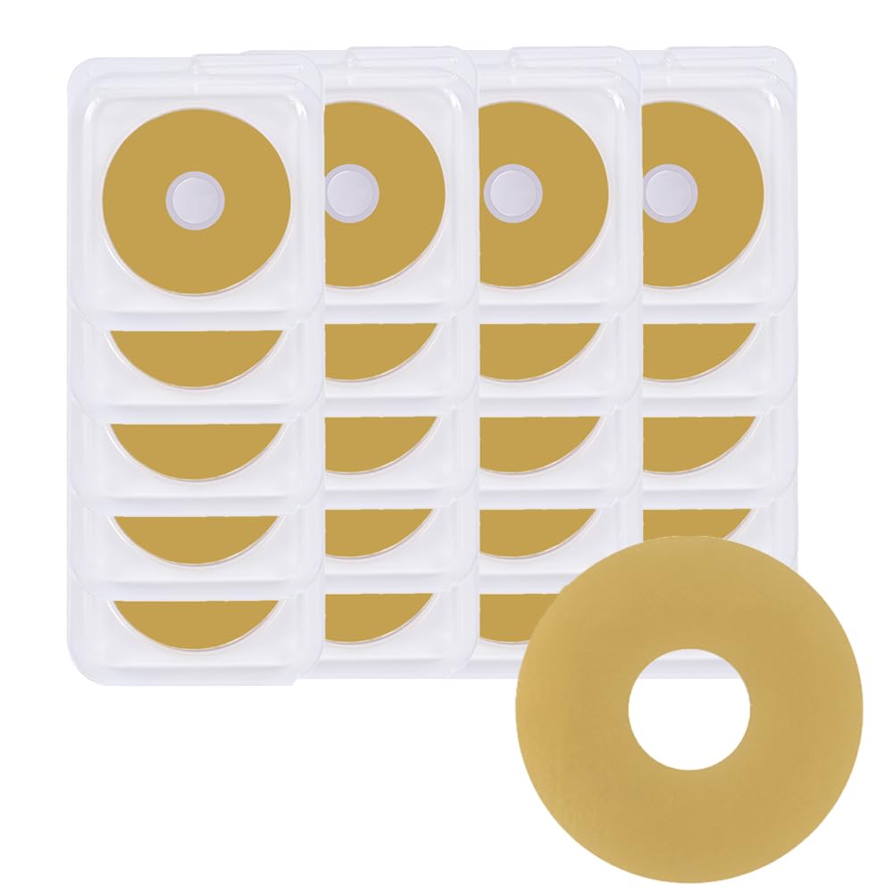 20 anillos de barrera de ostomía, anillos de ostomía moldeables, anillos extensores de piel hidrocoloides para bolsas de coloostomía, suministros de ostomía sin picaduras