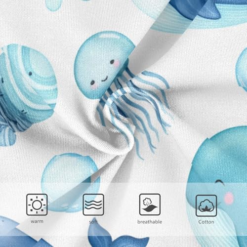 Durable Toddler Underwear Custom 2t Cotton Panties for Girl Cute Sea Animals Whales Kids Undies Briefs3