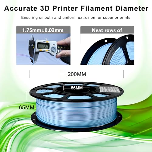 Image of iBOSS Dual Color Matte PLA+ Filament, Matte Purple Blue 1.75mm 3D Printing Filament, 3D Printer PLA Plus Filament, Fit Most FDM 3D Printers, 1kg Spool (2.2lb)-Matte Purple Blue