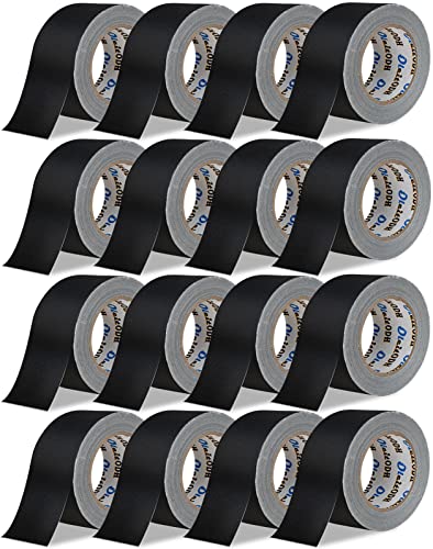 Image of Black Gaffers Tape 2 Inch -16 Roll Multi Pack Bulk - 30 Yards per Roll - Easy Tear, Non Residue Heavy Duty Gaff Tape - Waterproof Matte Cloth Gaffers Tape for Professional Photography, Filming, Stage