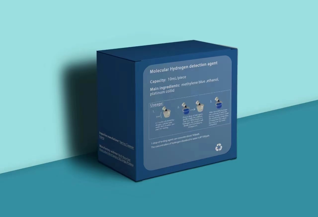 Dissolved Hydrogen Test Reagent, Measuring Molecular Hydrogen Concentration in Water, Blue Drops for Hydrogen Water Generator Bottle,2pack