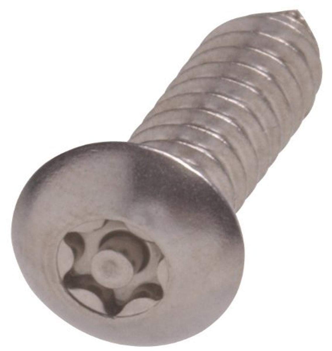45734 10-Inch x 1-1/2-Inch Button Head Star Drive Sheet Metal Security Screw, Stainless Steel