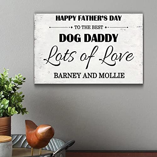Plaque en bois Happy Fathers Day authentique panneau rustique pour décoration haut de gamme