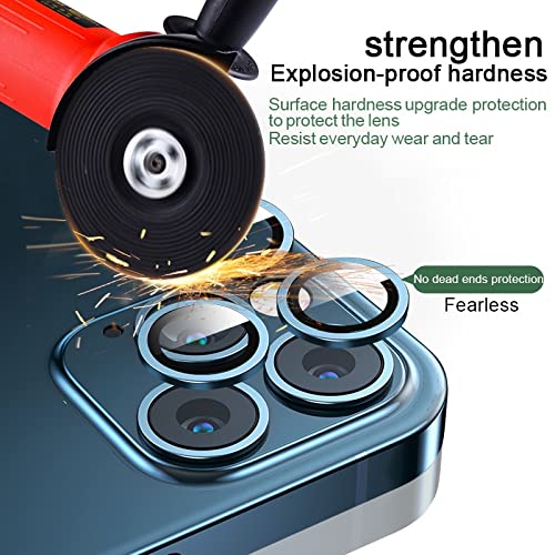 Image of Skinomi Camera Lens Protector Compatible with iPhone 14 plus [Anti-Scratch] Premium Tempered Glass Film Aluminum Alloy Lens Ring Cover,Silver