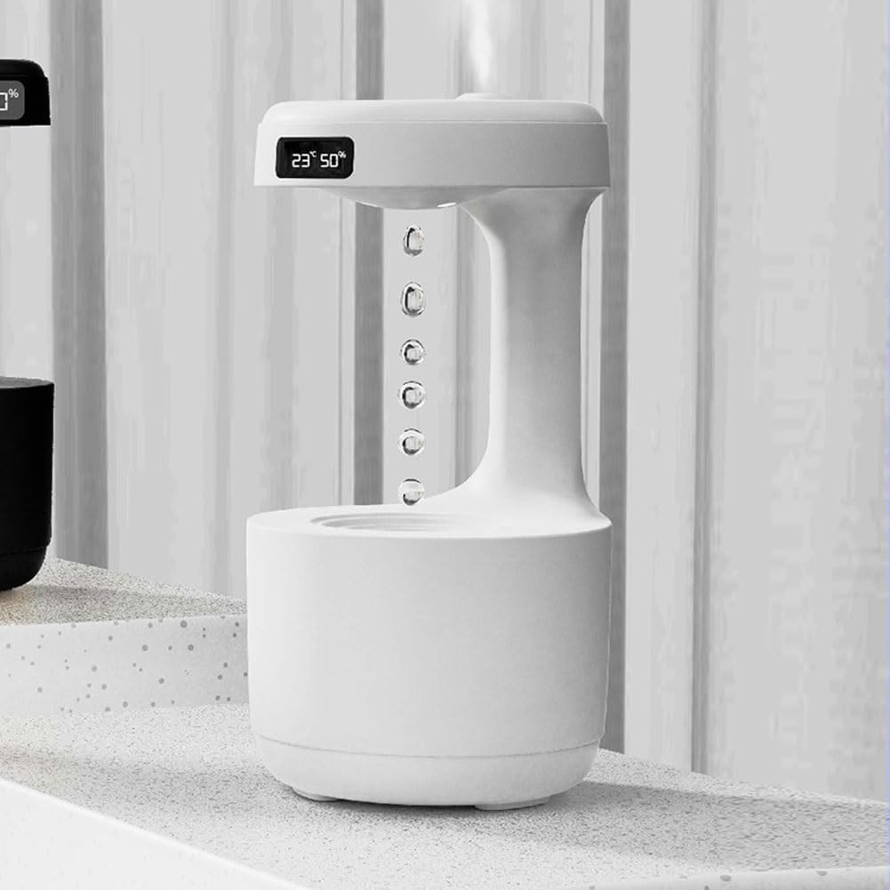 Humidificateur d'air anti-gravité 800ML avec écran LED et brumisateur ultrasons