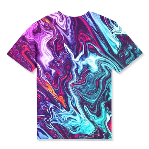 Boys Girls Shirts Short Sleeve 3D Print Graphic Funny Colorful Summer Tee Shirts for Kids 6-16 Years2