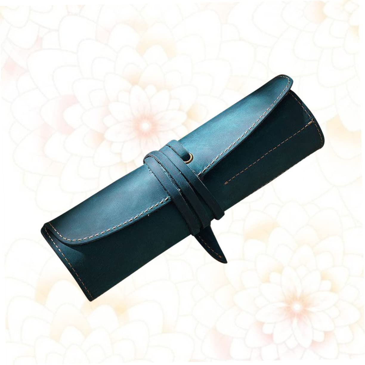 Estuche Enrollable de Cuero para Pluma Estilográfica, Azul