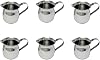 Update International BC-3 Stainless Steel Bell Creamer, 3-Ounce, 2-14-Inch, Set of 6