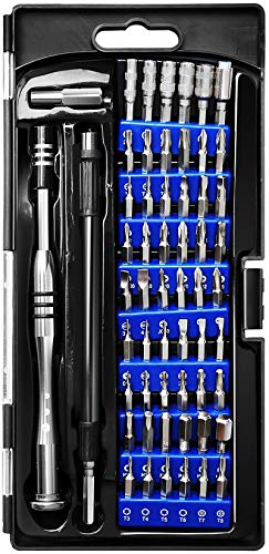 Eventronic 57 en 1 Kit Tournevis de Précision Magnétique, Tournevis Outils de Réparation pour Portable, Ordinateur, Lunettes, Laptop, Appareil, IPhone (Blue)