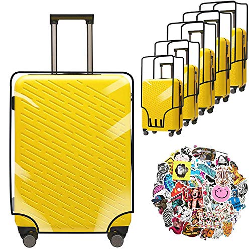 Preisvergleich Produktbild Koffer-Abdeckungen, Gepäck Cover PVC-Material, Transparent Reisekoffer-Schutzhülle, Waschbar, Kratzschutz und Wiederverwendbar Luggage Cover, Kofferschutzhülle Schutzhülle Wasserdicht (20 Zoll)