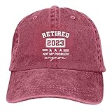 Retirement Gift for Men, Retired 2023 Not My Problem Anymore Baseball Cap Vintage Dad Hat
