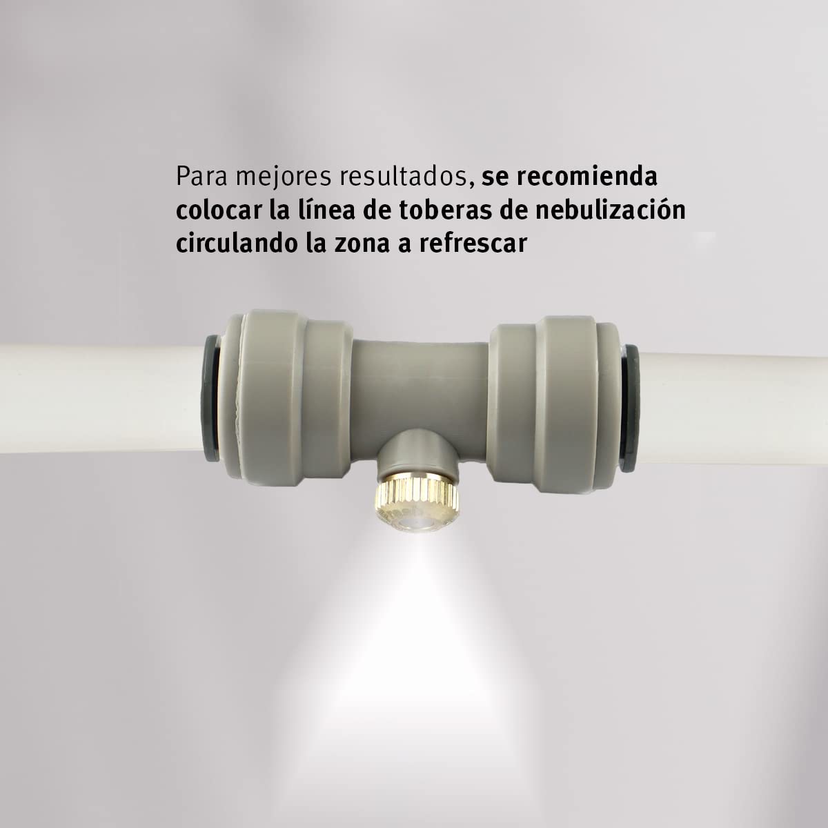 Drip&Fresh C5115N - Kit de Nebulización para Climatizar tu Patio o Terraza - 8 Puntos de Frescor, 10 m de Largo, Multicolor