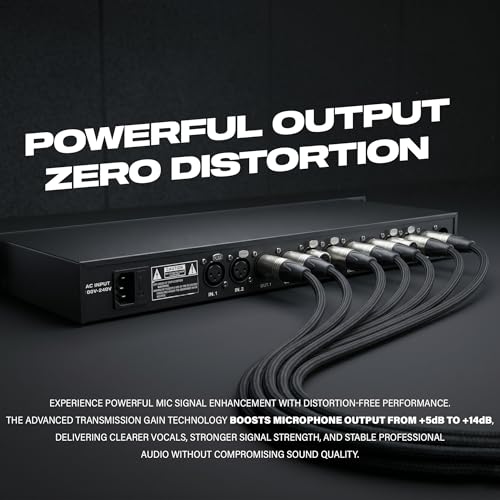 Image of DIGIMORE Anti-Feedback Processor w / 4 Mic Ins | Anti-Noise Chip | 150Hz-15kHz Freq. Shift | Transformer Based | Inbuilt Gain Boost | Feedback Manager for PA System, Stage Shows & Conferences (DFM-6XO)
