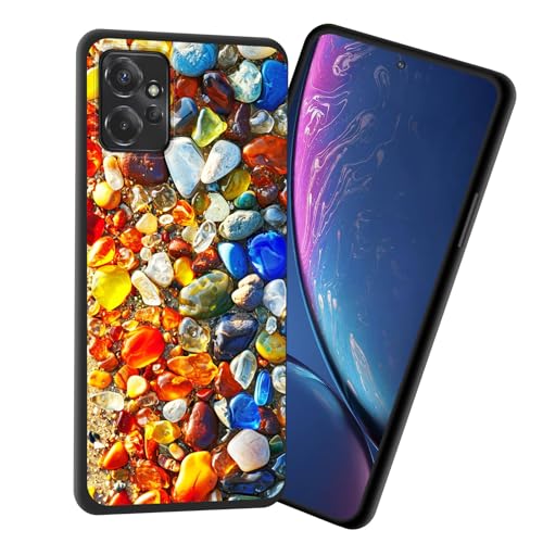 JHYYTUJTYP for Moto ThinkPhone 5G Case,Premium Soft Silicone Slim Rubber Full Body Drop Protection Shockproof Cover Phone Case for Motorola Moto ThinkPhone 5G,Colorful Pebble