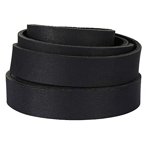LolliBeads (TM) Genuine Leather Strap Leather Strip 3/4 Inch Wide and 72 Inches Long, Black, Black_3/4inch, 3/4inches_2yards - Image 2