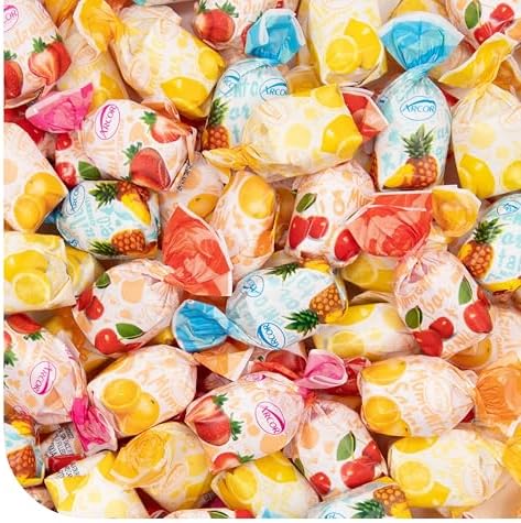 CrazyOutlet Arcor Assorted Fruit Filled Bon Bon Hard Candy, Individually Wrapped, 2 Pounds