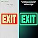 iSYFIX Exit Glow in the Dark Sign Stickers Red – 2 Pack 10x7 Inch – Photoluminescent Vinyl, Laminated for UV, Weather & Fade Resistance, Indoor & Outdoor for Business, School, Office, Warehouse