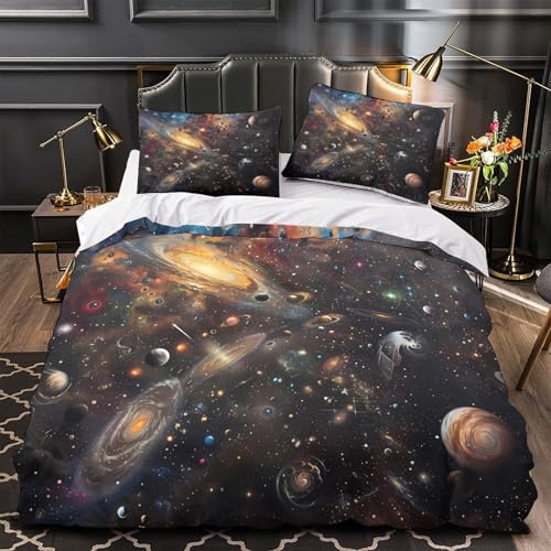 Housse de couette espace 140x200 pour lit enfant en microfibre - 2