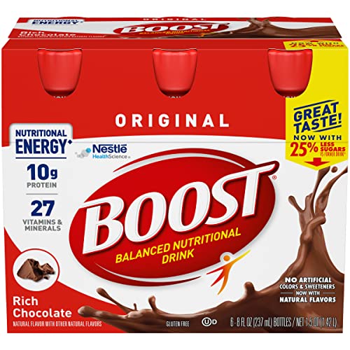 Boost Original Nutritional Energy Balanced Nutritional Drink (6 Count (Pack of 2), Chocolate) - Thumbnail 3