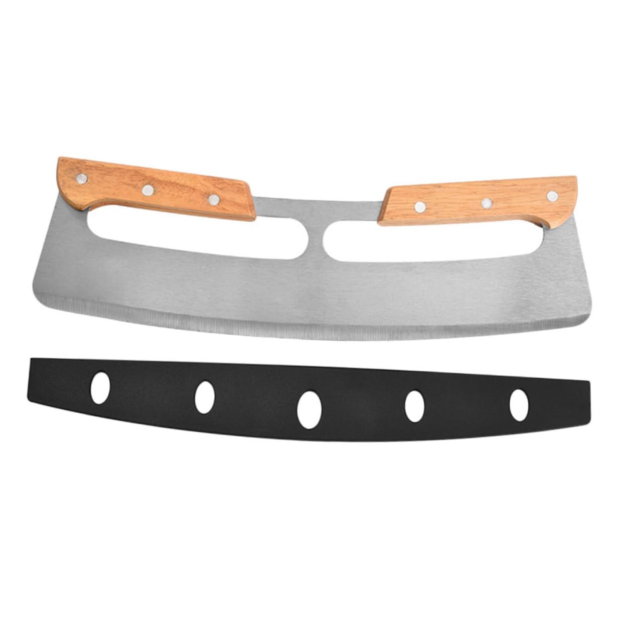 Cabilock 1Pc Wooden Handle Pizza Cutter Domestic Cutting Tool for Effortless Slicing Comfortable Grip for Home Baking and Pizza Making