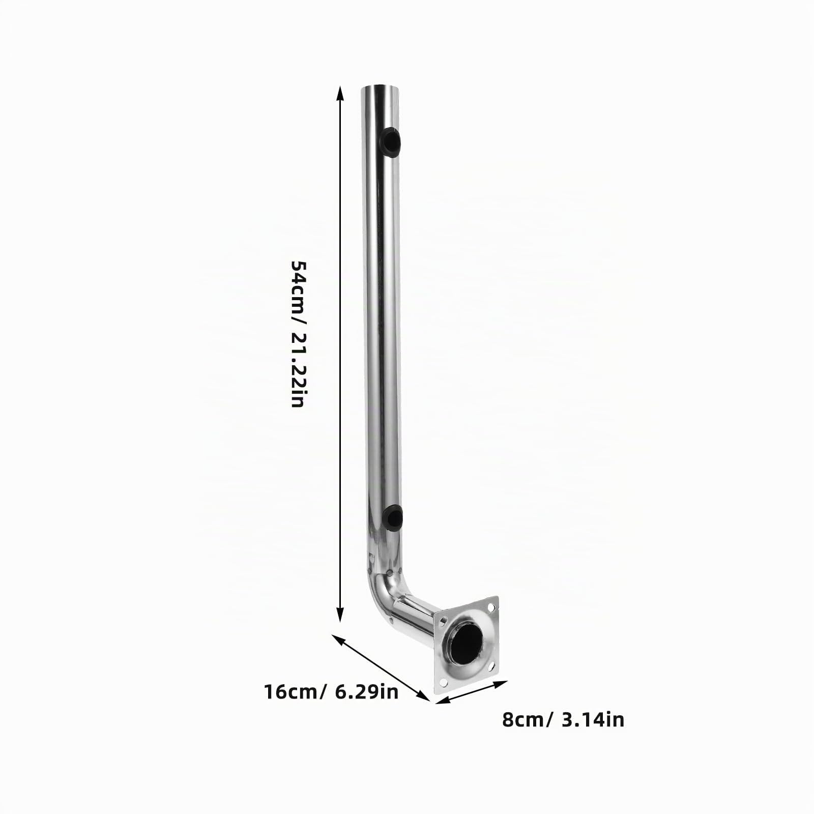 Hemobllo Soporte De Montaje De Poste De Acero Inoxidable para Antena Exterior Soporte De Puente Inalámbrico para Cámaras De Seguridad Instalación Estable En Exteriores 21.3 Pulgadas