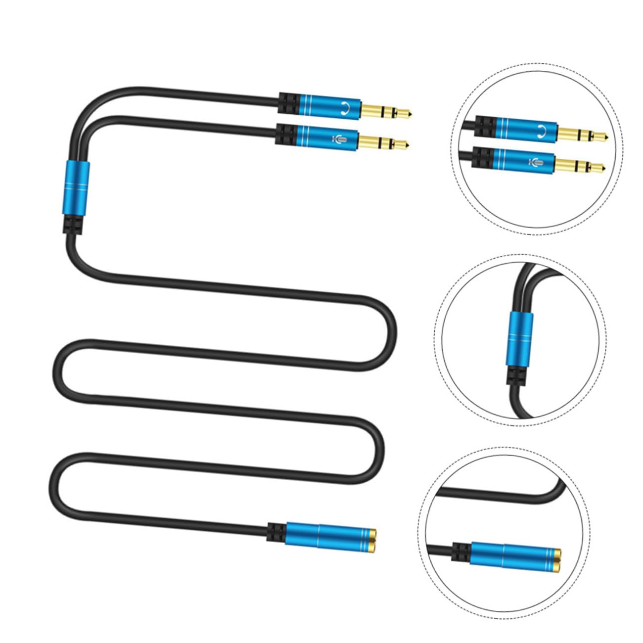 DOITOOL 10 Pezzi Cavo di trasferimento virgola due audio e cavo sdoppiatore microfono del computer adattatore jack cuffie adattatore cuffie jack accessorio informatico accessorio audio