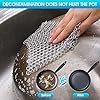 Cast Iron Cleaner 6"x6.3" 316L Stainless Steel Chainmail Scrubber for Griddle Skillet Dutch Oven Wok Stainless Steel Pot Cast Iron Pan Support Dishwasher Cleaning #3
