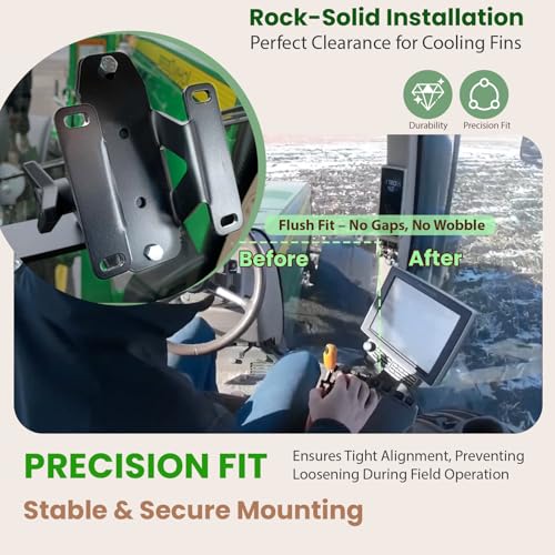 Image of Camoo Heavy-Duty Display Mount Bracket for John Deere 4640 & 4240 Universal Monitors Gen 4, Gen 5 & Gen 5+,VESA 75x75 Display Mount for Corner Post Support Mount